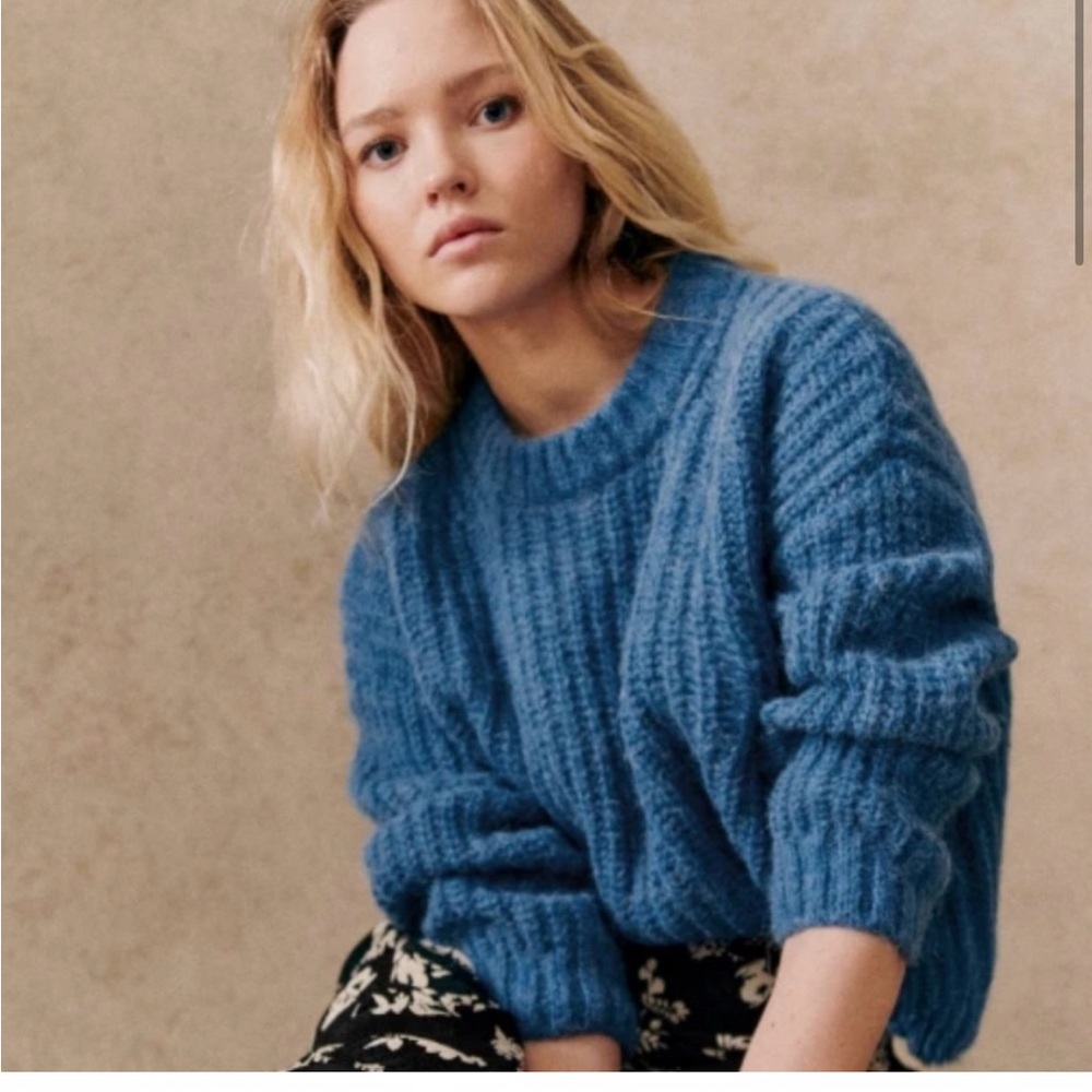 NOT FOR SALE💙SEZANE JOSE JUMPER 💙 AZURE BLUE - Picture 1 of 7
